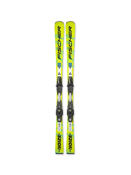 Fischer RC4 Noize ST Yellow Slalom Ski mit RC4 Z12 GW Bindung 2026 Draufsicht